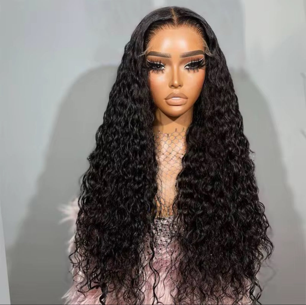 26” Black Water wave 13/4 HD Lace pre plucked