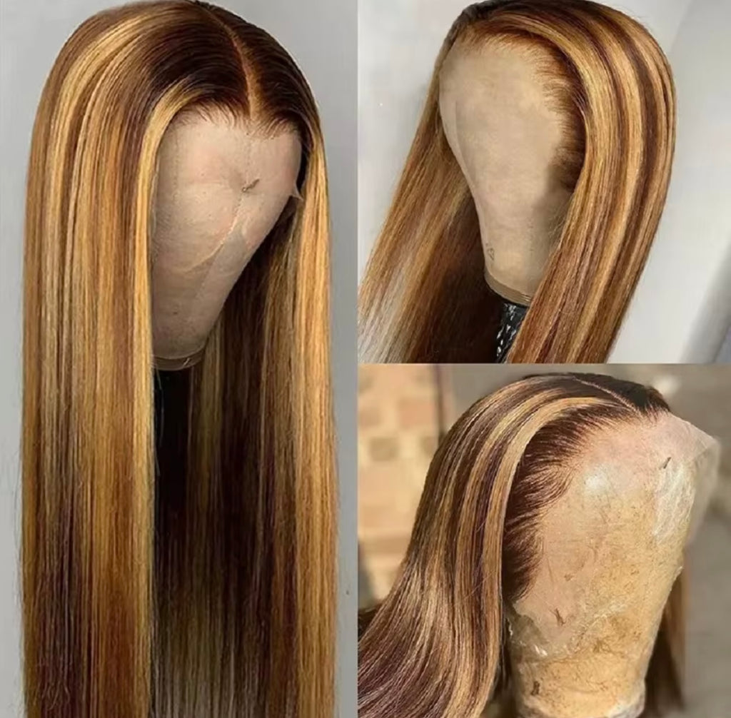 30”Piano SDD Bone straight 13/4 HD Lace pre plucked