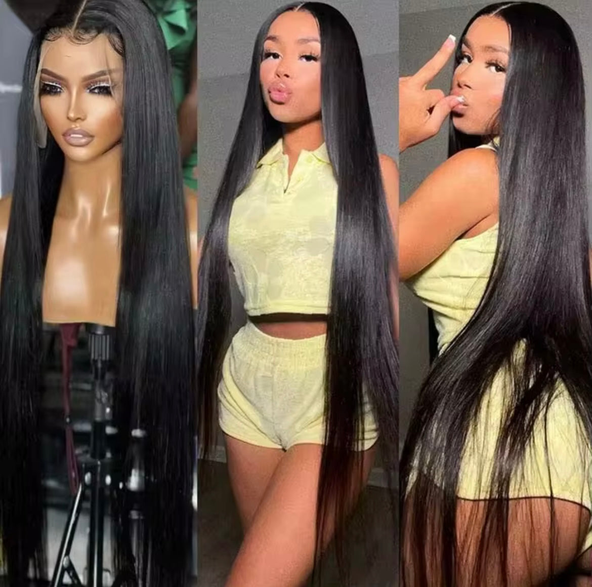 32” SDD Bone straight Black 13/4 HD Lace pre plucked