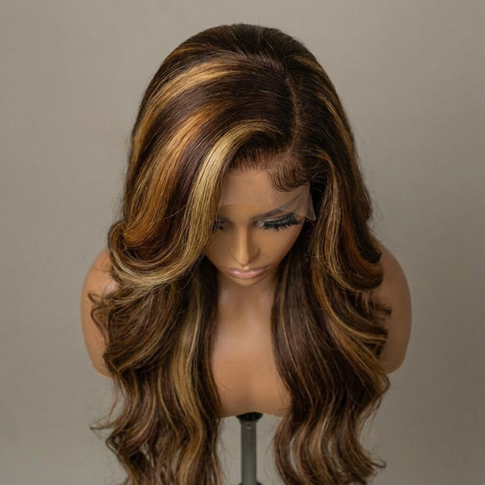 26” SDD Ombré body wave 13/4 HD Lace pre plucked