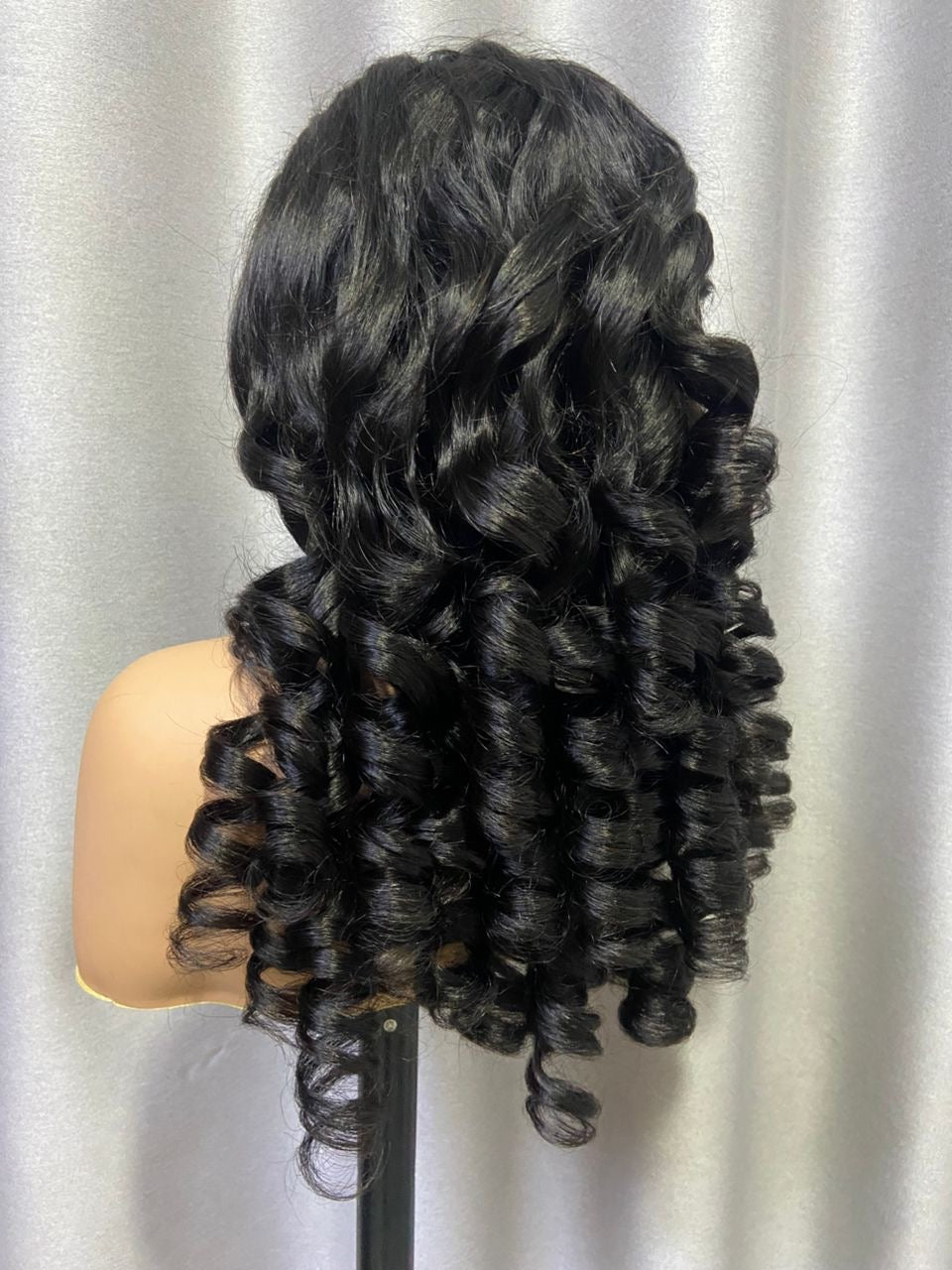 28” SDD Bouncy Curl Black 13/4 HD Lace pre plucked